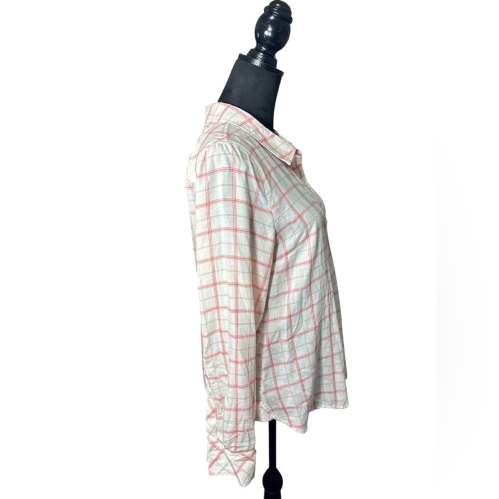 Tommy Hilfiger Red Plaid Button Down Shirt Women’s Large - Picture 5 of 9